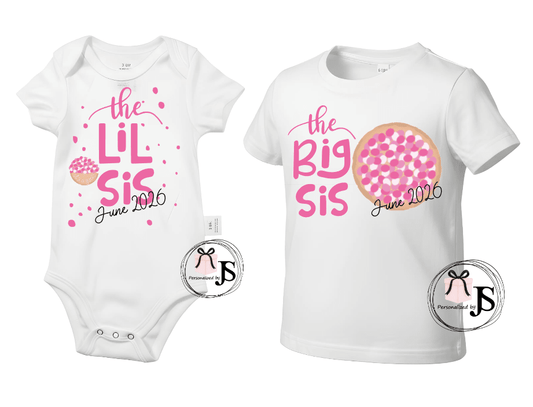 1 Baby romper en 1 grote zus shirt - Personalized by JS