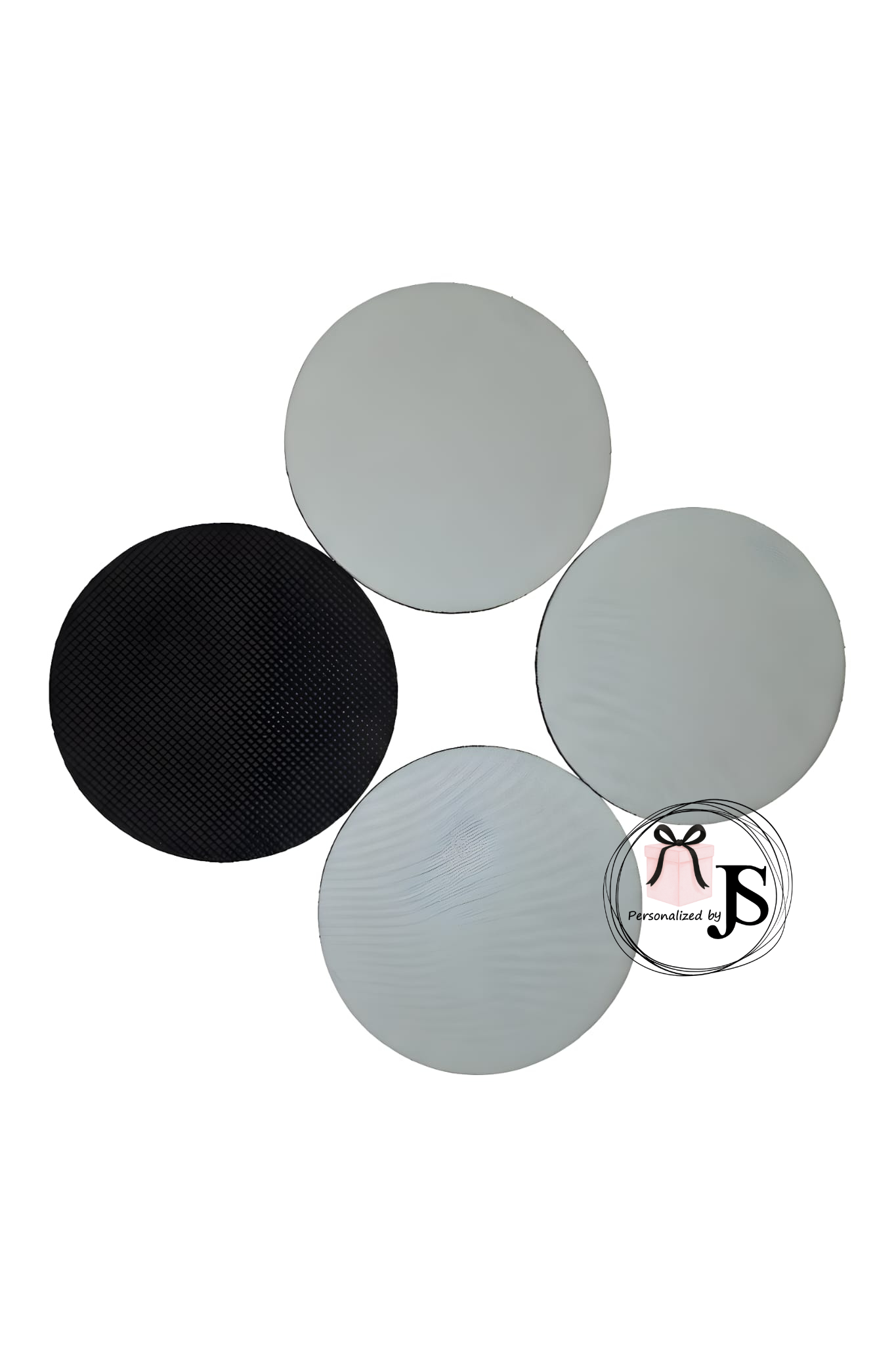 Blanco product - Rubberen Onderlegger set van 4 rond