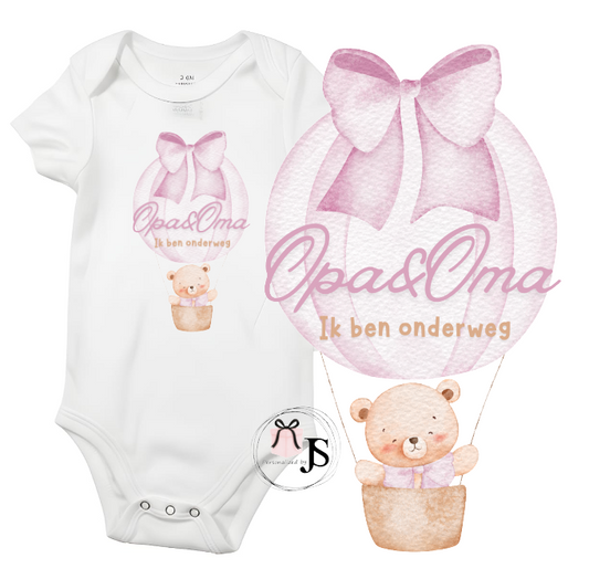Baby romper: ''Opa & Oma... Ik ben onderweg''