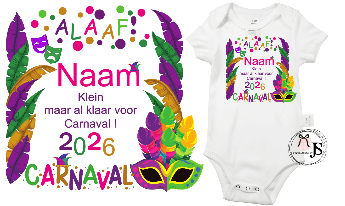 Baby Romper Caraval Collectie - Personalized by JS