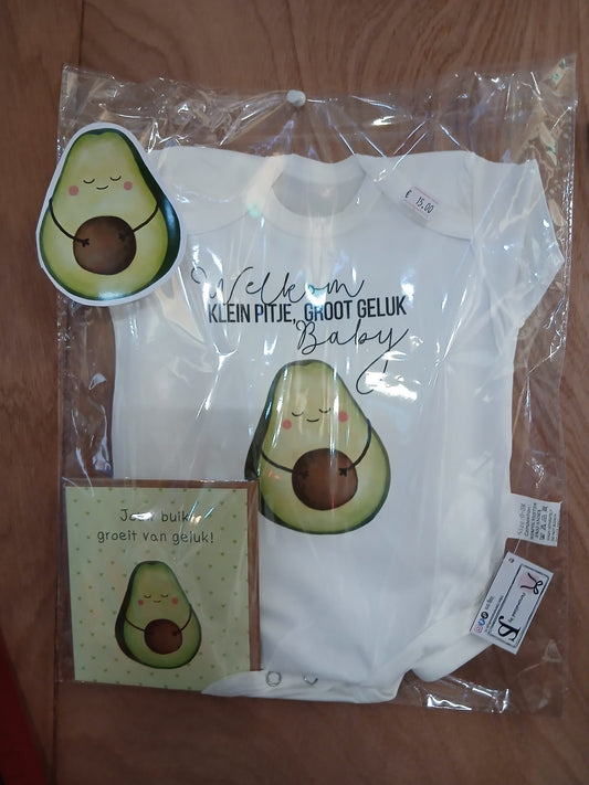 Baby Romper: KLEIN PITJE GROOT GELUK - Personalized by JS