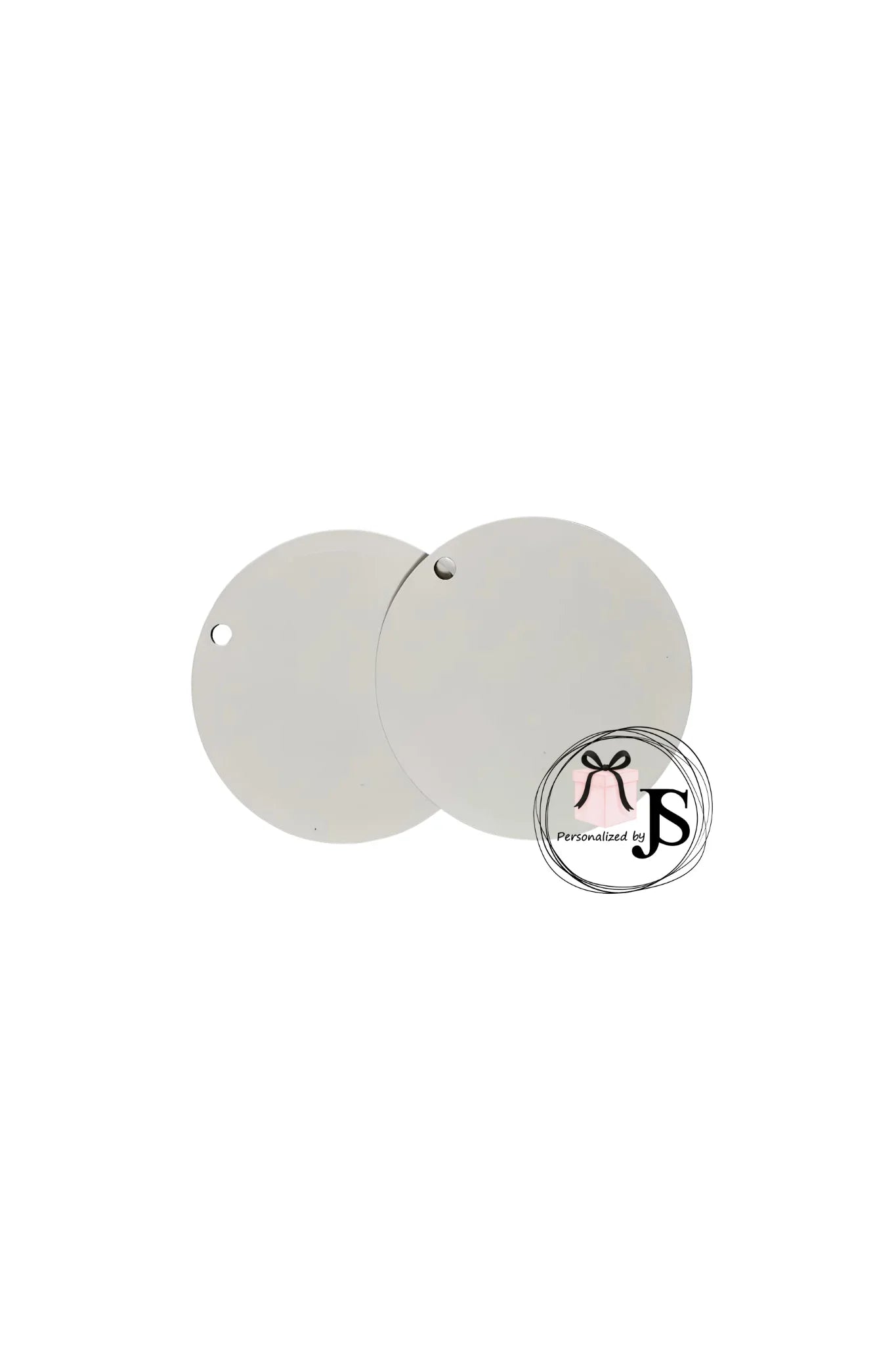 Blanco product - Kerstboomversiering met ophanglint 7 x 7 cm - Personalized by JS