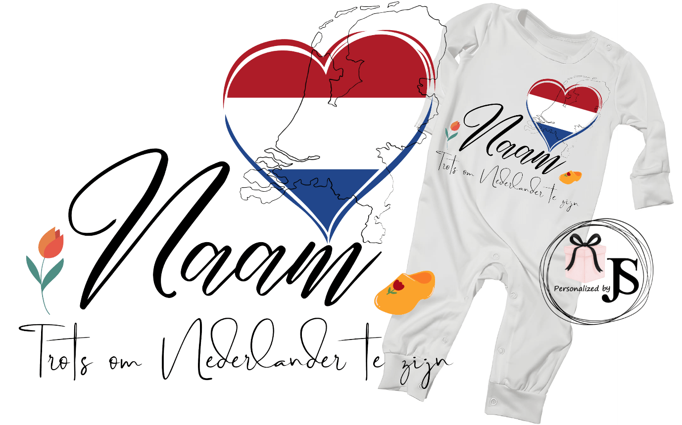 Gepersonaliseerde babypak Roots Nederland - Personalized by JS