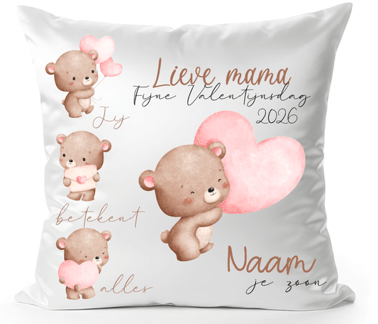 Kussensloop - 38 x 38 cm Valentijn - Personalized by JS
