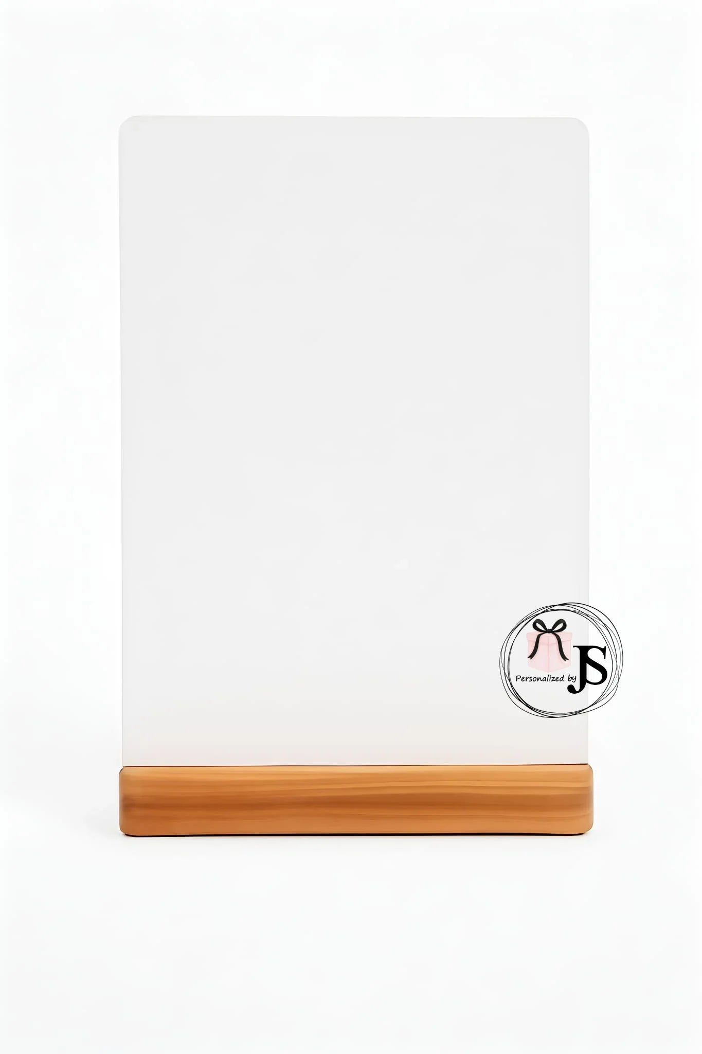 Metalen Fotolijst met Houten Basis - Valentijn - Personalized by JS
