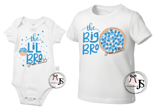 1 Baby romper en 1 grote broer shirt - Personalized by JS