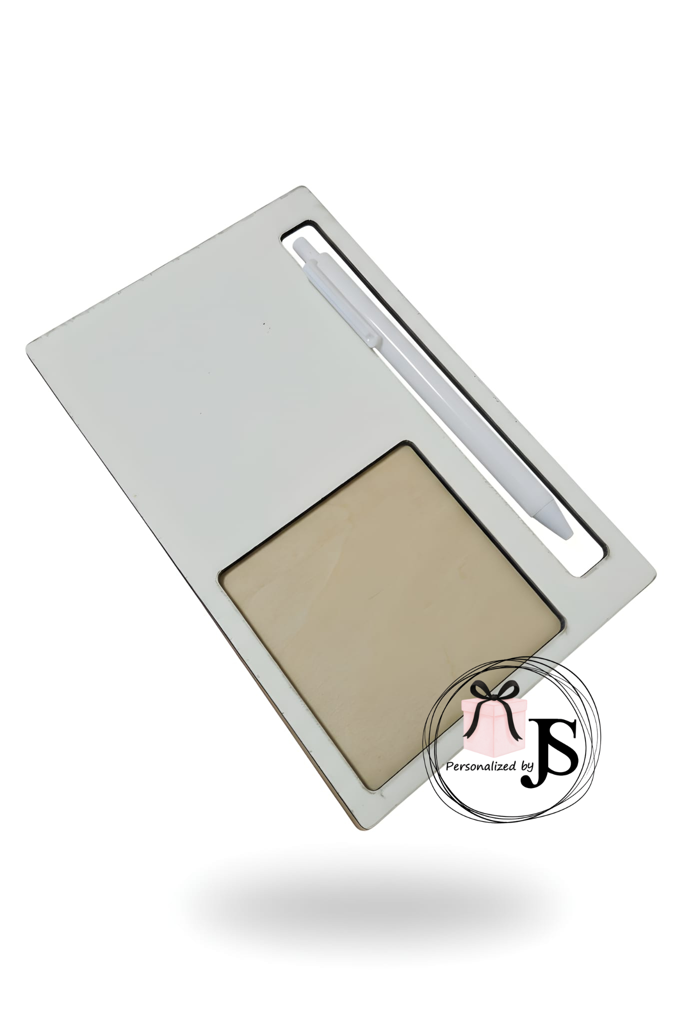 Blanco product - Juffen / Meesters MDF Houten Plakbriefjesbord met Pen