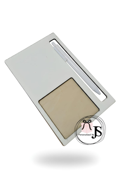 Blanco product - Juffen / Meesters MDF Houten Plakbriefjesbord met Pen