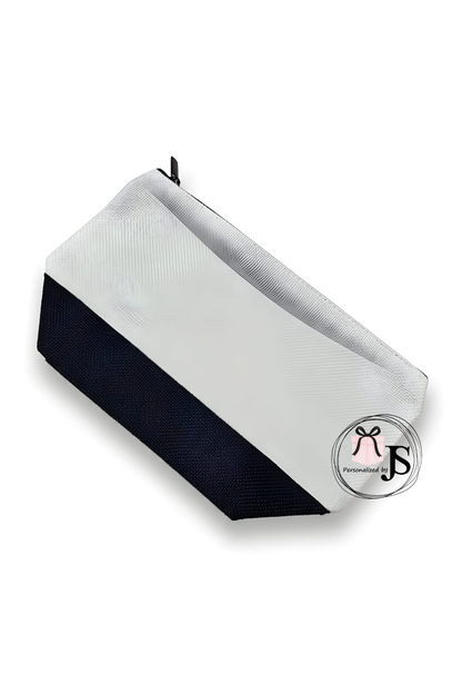Blanco product - Tas met rits zwarte onderkant 24 x 14 cm