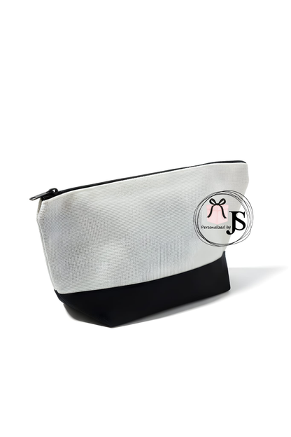 Blanco product - Tas met rits zwarte onderkant 24 x 14 cm