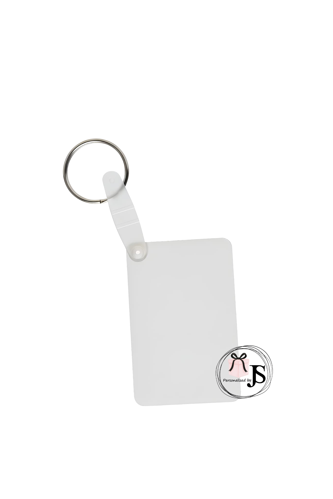 Blanco product - Houten rechthoekige sleutelhanger 6 x 4 cm