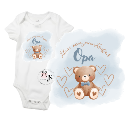 Baby romper: ''Klaar voor jouw knuffels... Opa''