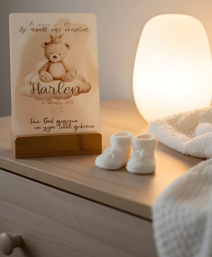 Metalen Fotolijst met Houten Basis