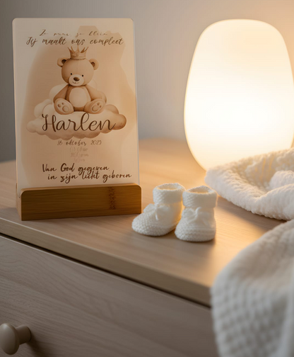 Metalen Fotolijst met Houten Basis