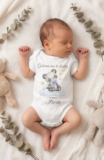 Baby Romper Geboren om te stralen - Personalized by JS