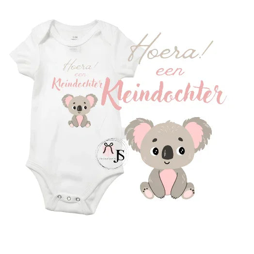 Baby romper: ''Hoera... een kleindochter'' - Personalized by JS