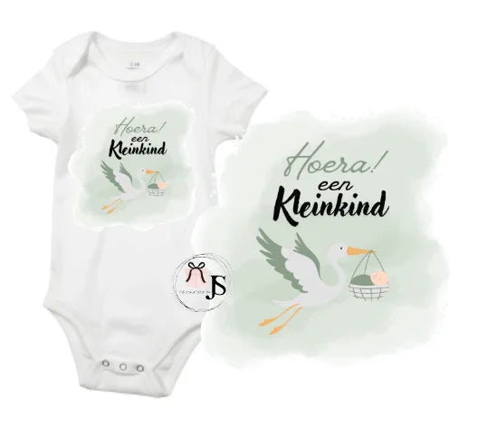 Baby romper: ''Hoera... een kleinkind'' - Personalized by JS