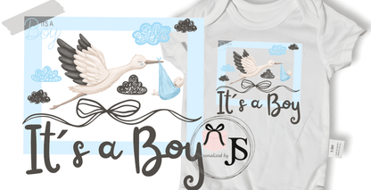 Baby Romper: Hoera! Het is een Jongen - Personalized by JS