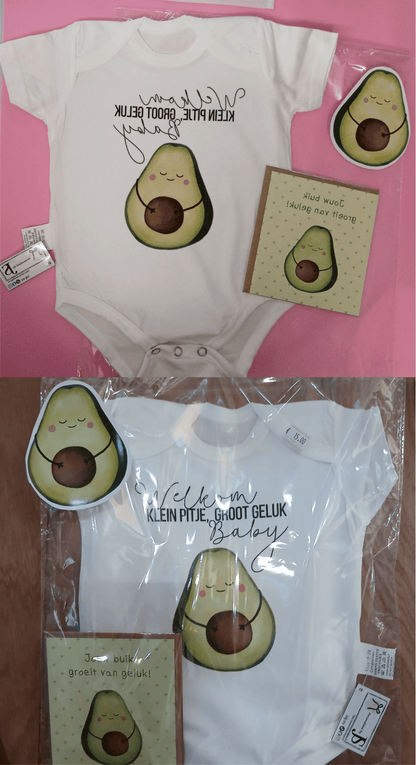 Baby Romper: KLEIN PITJE GROOT GELUK - Personalized by JS