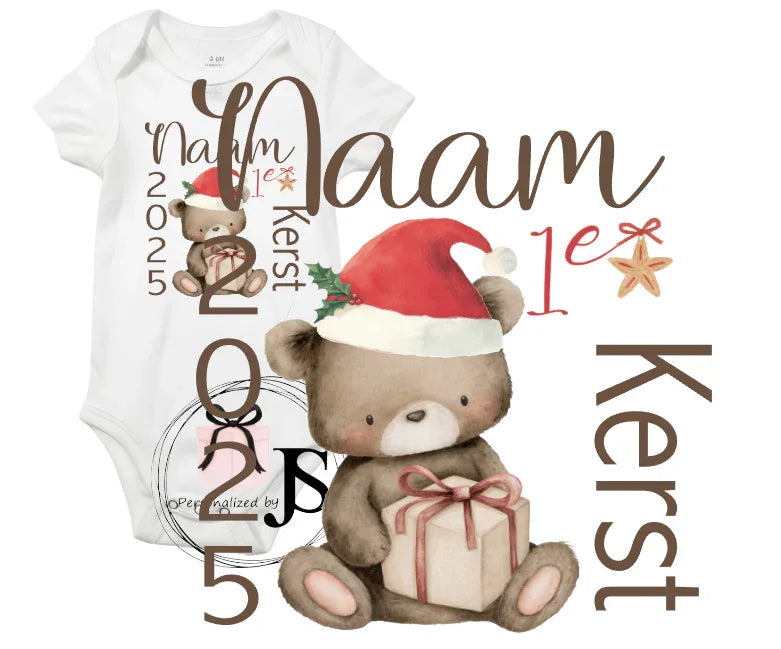 Baby romper: Mijn eerste kerst 2025 - Personalized by JS
