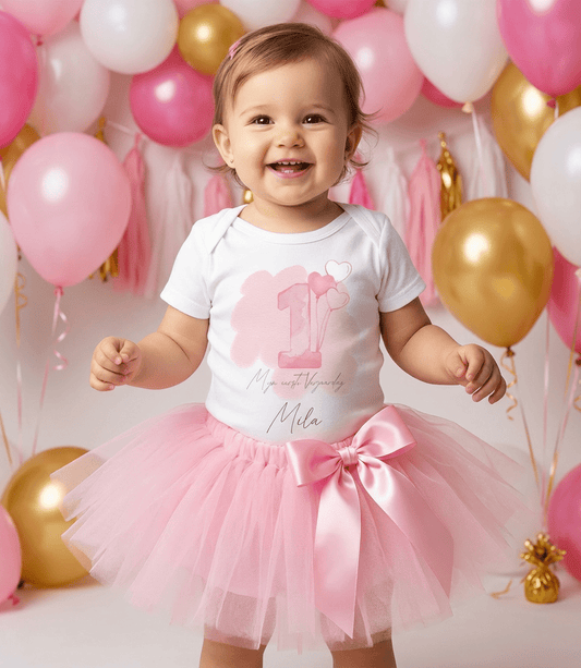 Baby romper: ''Mijn eerste verjaardag + naam'' - Personalized by JS