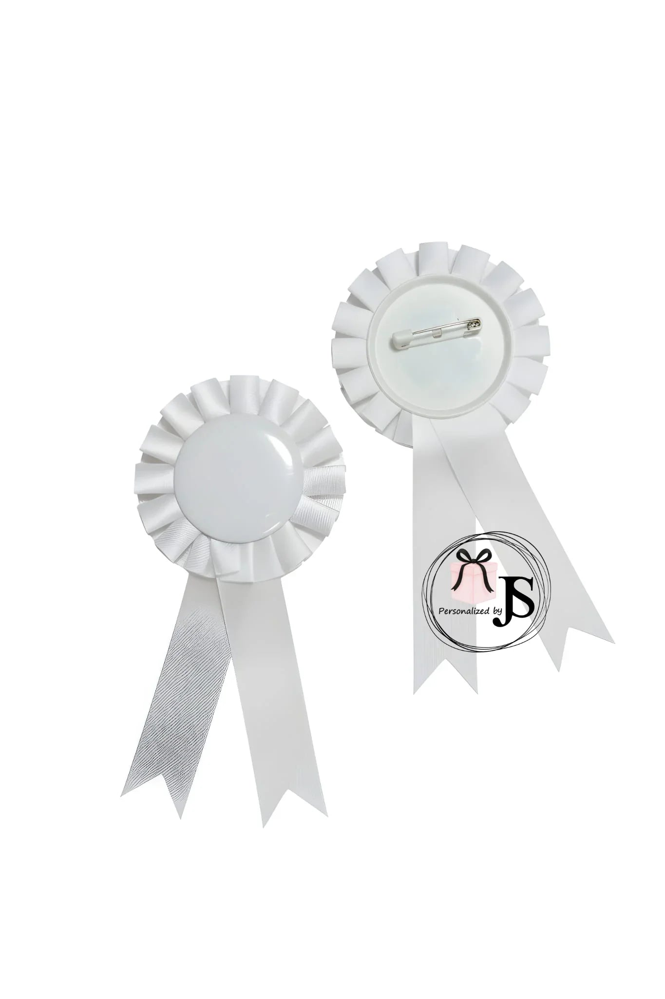 Blanco product - Witte lintrozet 7 x 15 cm - Personalized by JS