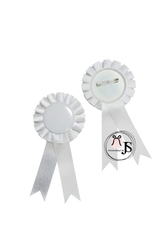 Blanco product - Witte lintrozet 7 x 15 cm - Personalized by JS
