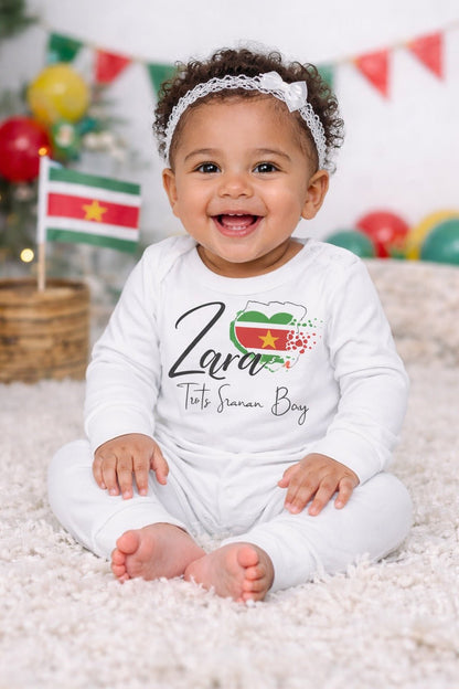 Gepersonaliseerd Babypak – Trots Sranan Baby - Personalized by JS