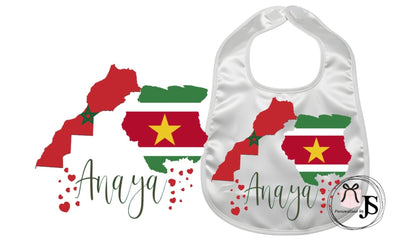 Gepersonaliseerde Baby Slab – Surinaams Design - Personalized by JS