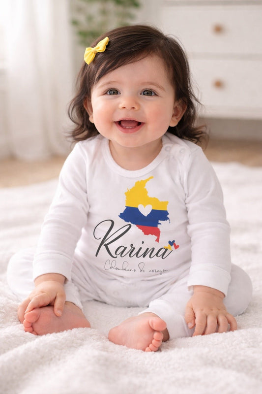 Gepersonaliseerde babypak Roots Colombia - Personalized by JS