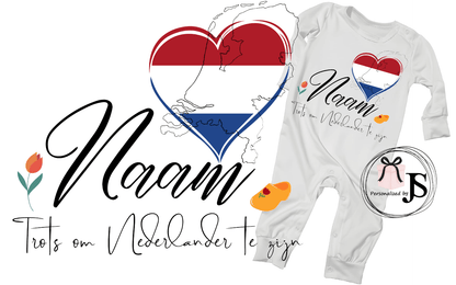 Gepersonaliseerde babypak Roots Nederland - Personalized by JS