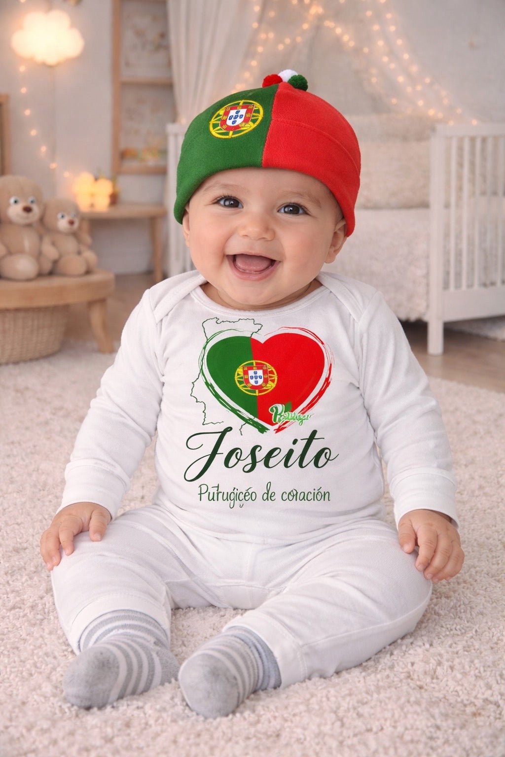 Gepersonaliseerde babypak Roots Portugaal - Personalized by JS
