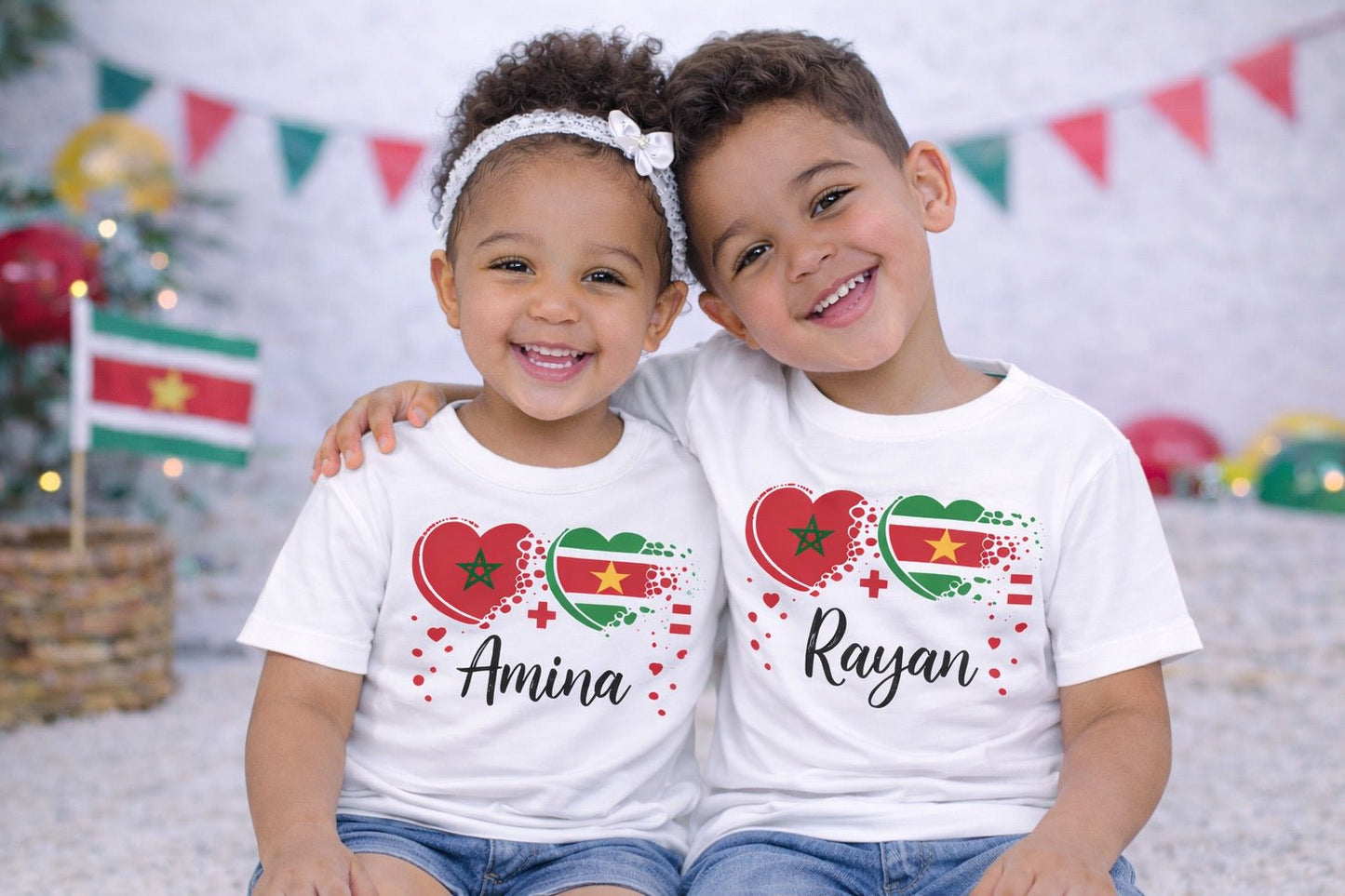 Gepersonaliseerde Kinder T-shirt – Marokkaans & Surinaams - Personalized by JS
