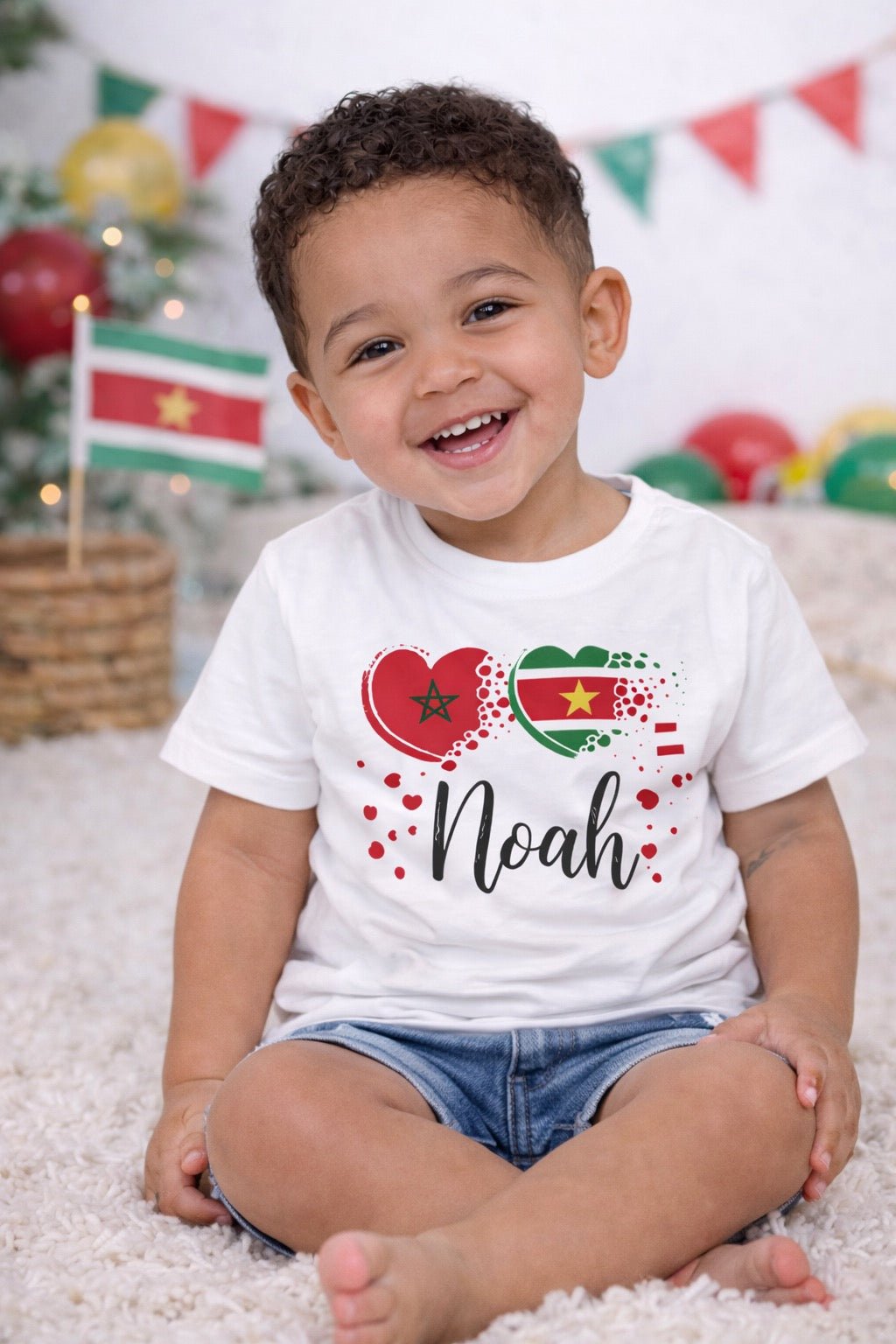 Gepersonaliseerde Kinder T-shirt – Marokkaans & Surinaams - Personalized by JS