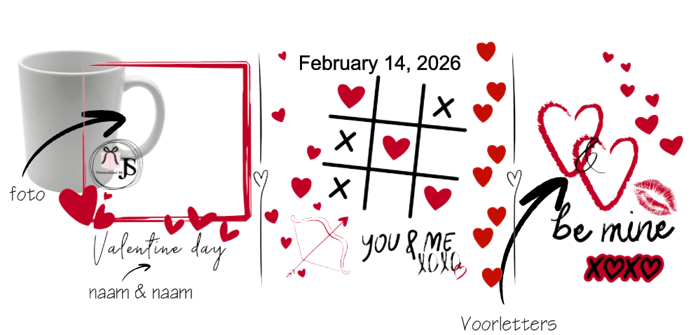 Gepersonaliseerde Mok – Valentijnsdag - Personalized by JS