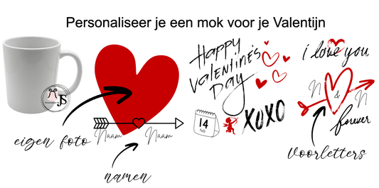 Gepersonaliseerde Mok – Valentijnsdag - Personalized by JS