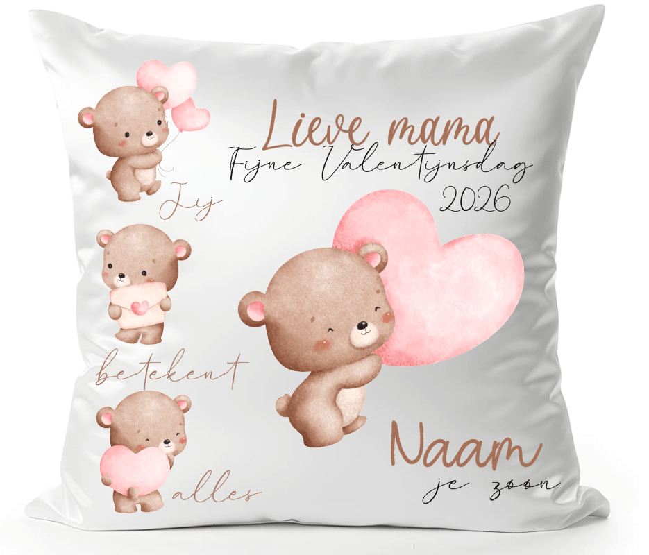 Kussensloop - 38 x 38 cm Valentijn - Personalized by JS