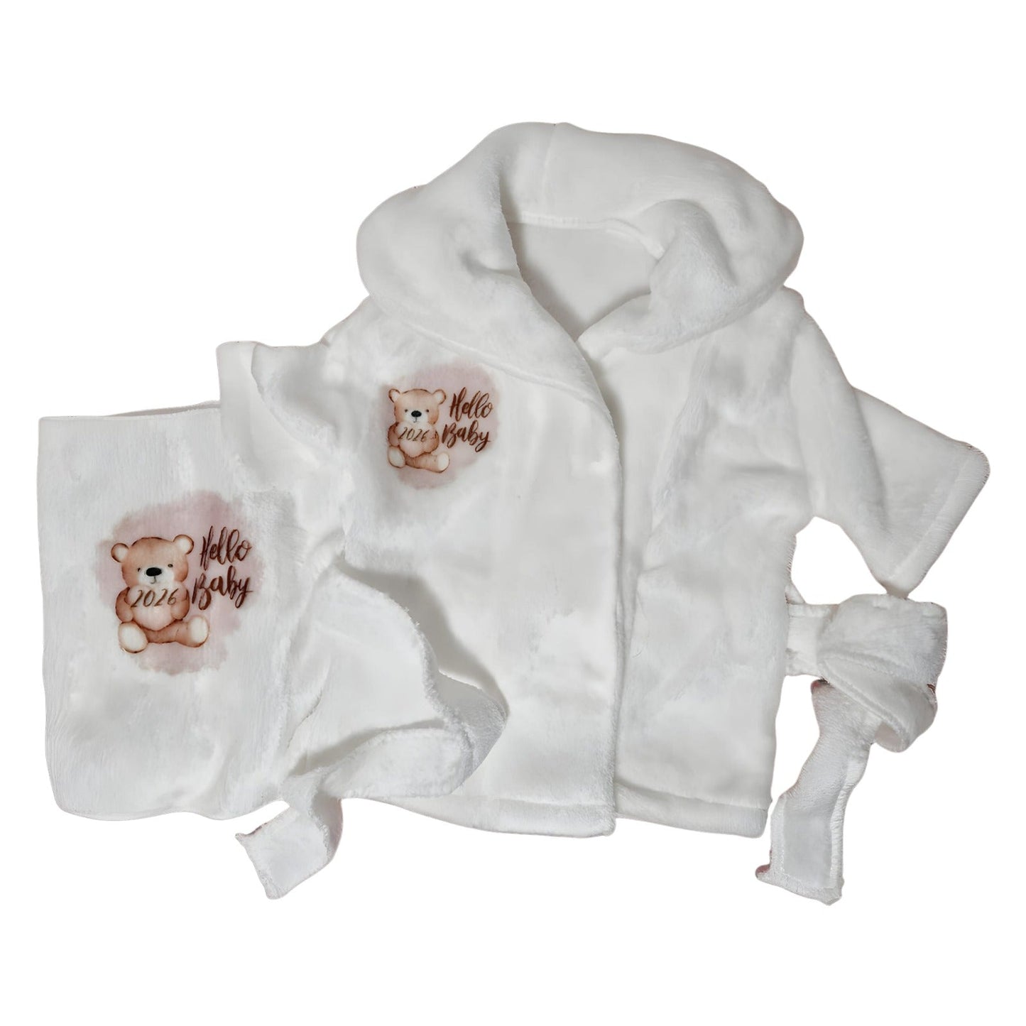 Luxe Baby Badjas Set – Gepersonaliseerd - Personalized by JS