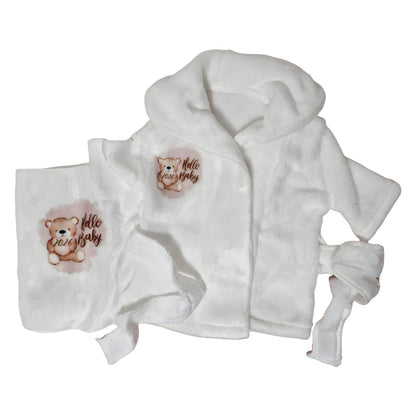 Luxe Baby Badjas Set – Gepersonaliseerd - Personalized by JS