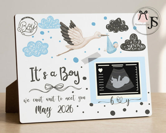 MDF Geboorte Displaybord met Standaard – Personaliseerbaar - Personalized by JS