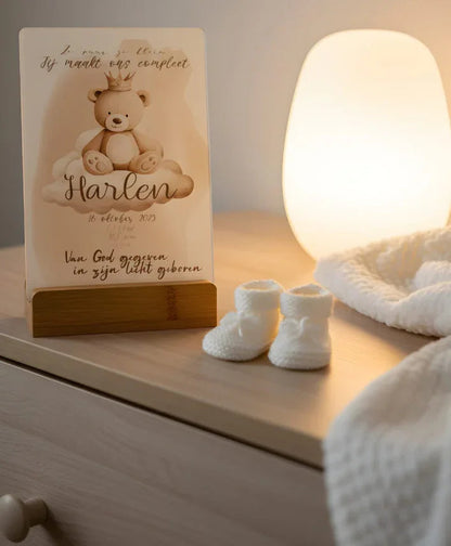 Metalen Fotolijst met Houten Basis - Personalized by JS