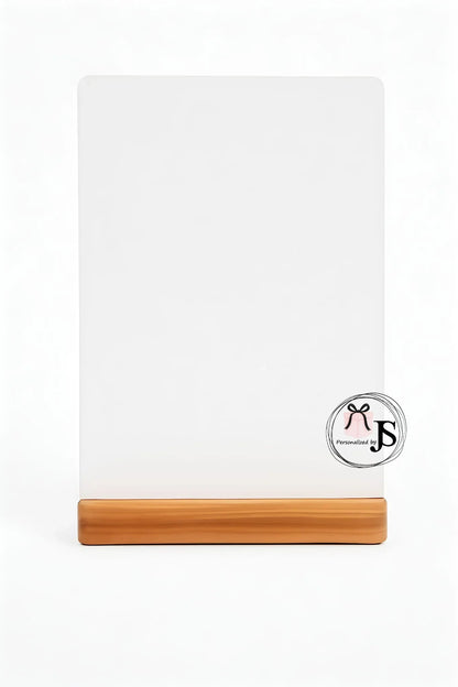 Metalen Fotolijst met Houten Basis - Valentijn - Personalized by JS