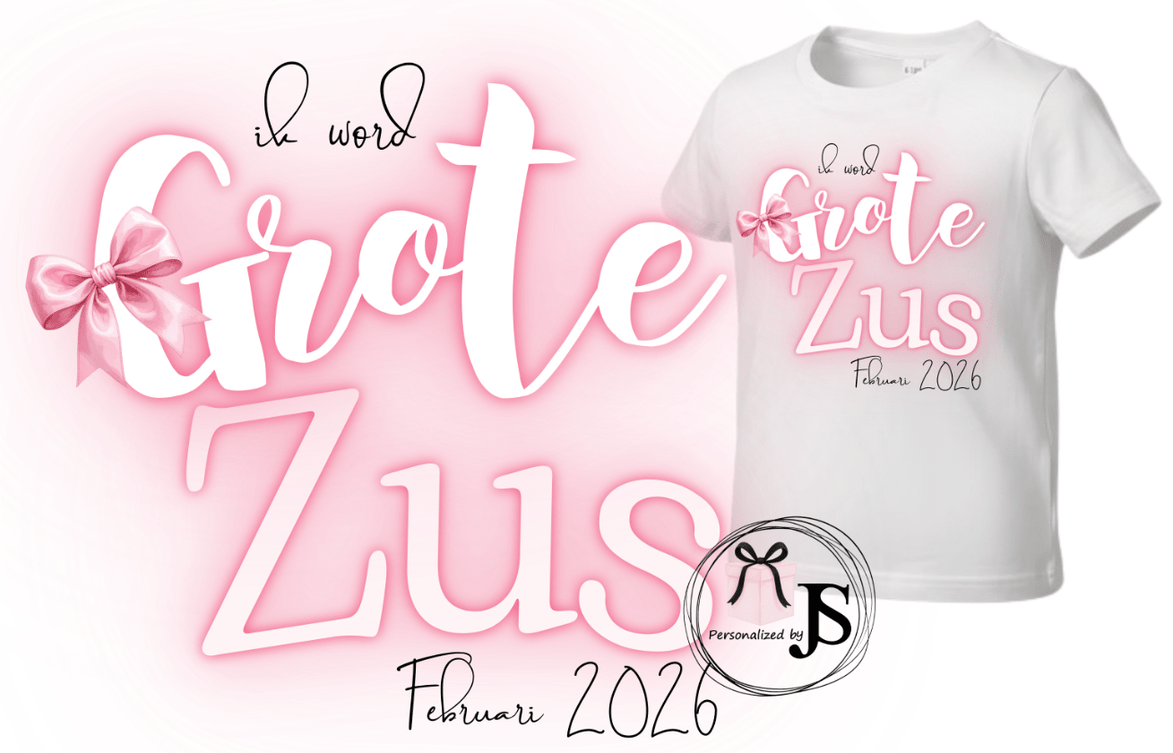 T-Shirt Grote zus - Personalized by JS